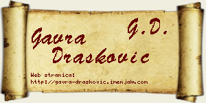 Gavra Drašković vizit kartica